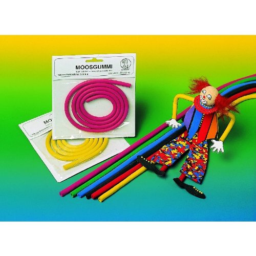 MOOSGUM. HOHLSCHNÜRE 8MM, 75CM HELLROT