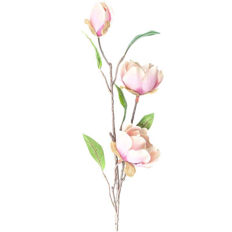 Magnolie mit 3 Blüten rosa 65cm von idee. Creativmarkt