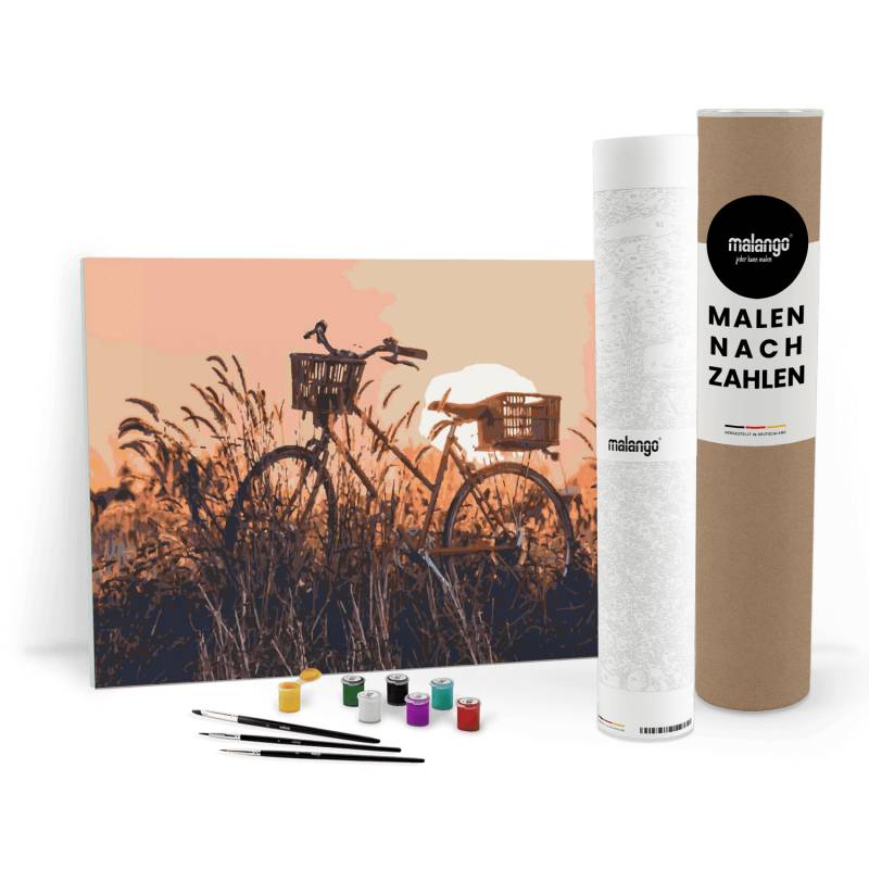 Malen nach Zahlen - Landschaft mit Fahrrad Malen nach Zahlen - Landschaft mit Fahrrad
