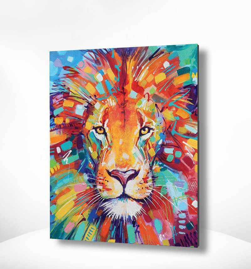 Malen nach Zahlen Lions Portrait Farbig Malen nach Zahlen Lions Portrait Farbig