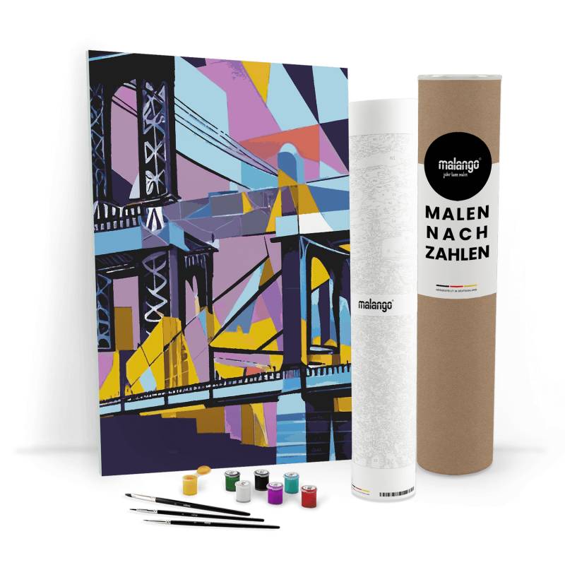 Malen nach Zahlen - New York Manhatten Bridge abstrakt Malen nach Zahlen - New York Manhatten Bridge abstrakt