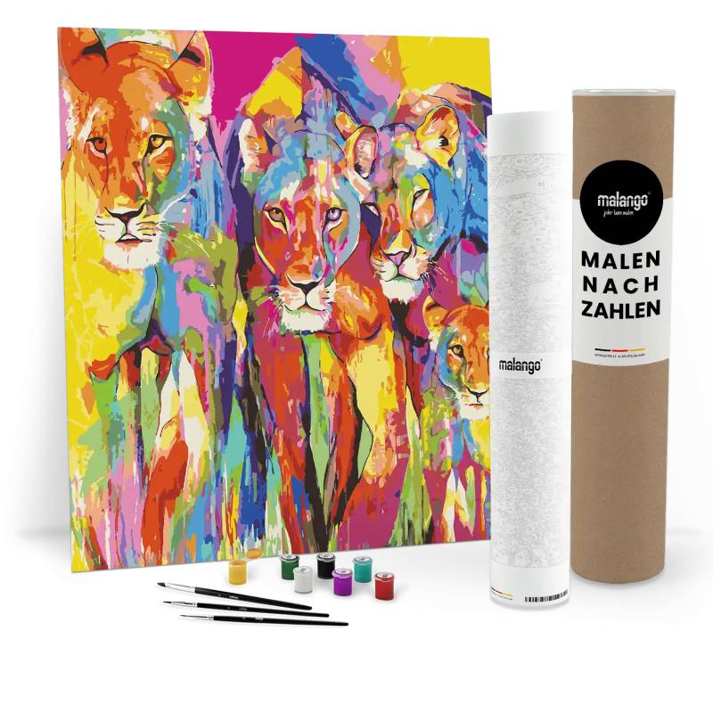 Malen nach Zahlen - The Lioness March – Power In Rainbow Stripes