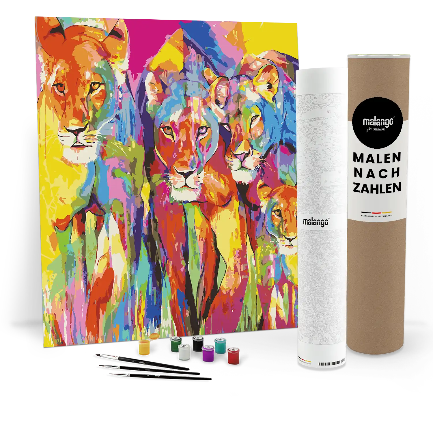 Malen nach Zahlen - The Lioness March – Power In Rainbow Stripes