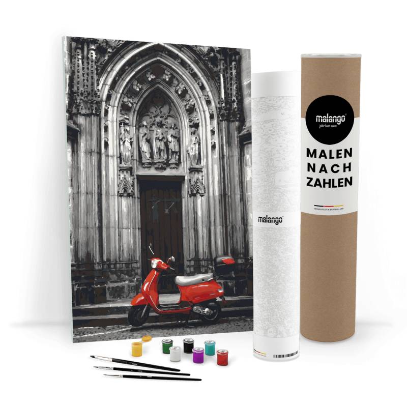 Malen nach Zahlen - rote Vespa Malen nach Zahlen - rote Vespa