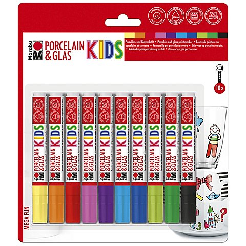 Marabu KiDS Porzellan- und Glasmalstifte, 10 Stifte von Marabu Kids