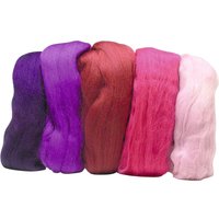 Merino Kammzug Mix, superfein - Pink-Töne Merino Kammzug Mix, superfein - Pink-Töne von Rayher