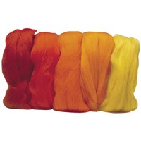 Merino Kammzug Mix, superfein - Rot-Töne von Rot