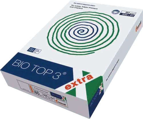 Mondi Multifunktionspapier A4 Bio Top3 80g/qm weiß VE=500 Blatt