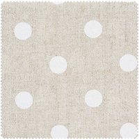 Motiv-Stoff Leinenoptik "Große Punkte" - Weiß Motiv-Stoff Leinenoptik "Große Punkte" - Weiß von Beige
