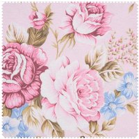Motiv-Stoff Leinenoptik "Rakel-Rose" Motiv-Stoff Leinenoptik "Rakel-Rose" von Pink