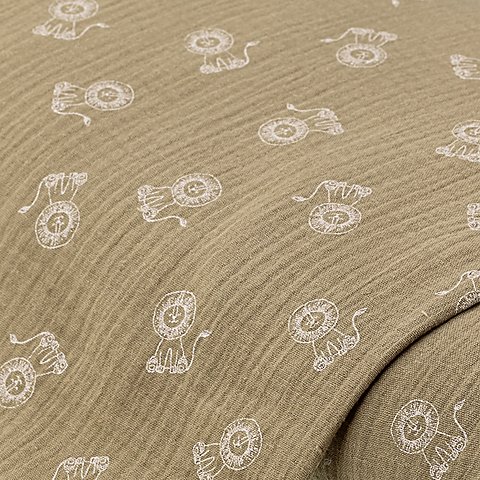 Musselin/Doppel-Gaze "Löwe", beige