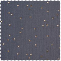 Musselin Baumwoll-Stoff "Goldene Punkte" - Grau von Grau
