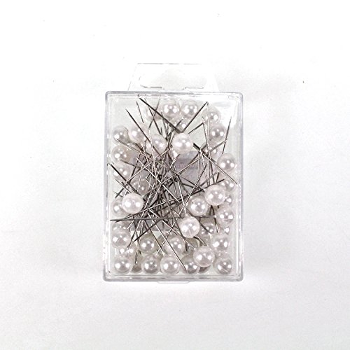 N/A 50 Perlennadeln Ø10mm 1cm L60mm Perlkopf Perlen Anstecknadeln Hochzeitsnadeln Nadeln, Farbe:weiß