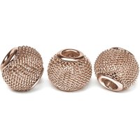Netzperle, Großlochperle, ca. 12 x 10 mm - Rosé/Gold Netzperle, Großlochperle, ca. 12 x 10 mm - Rosé/Gold von UIT