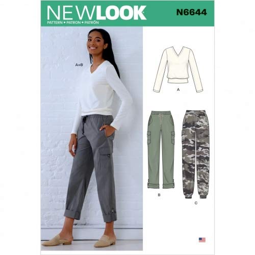 New Look Schnittmuster 6644 Oberteile, Hosen A (36-38-40-42-44-46-48) von New Look