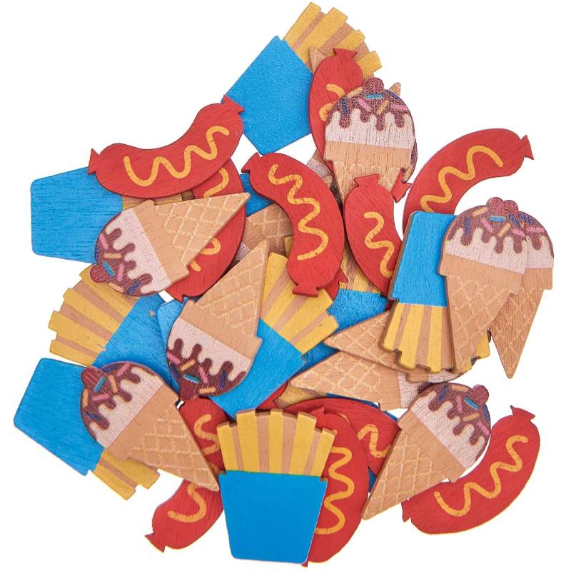 Holzstreu Snack Mix 36 Stück von Rico Design