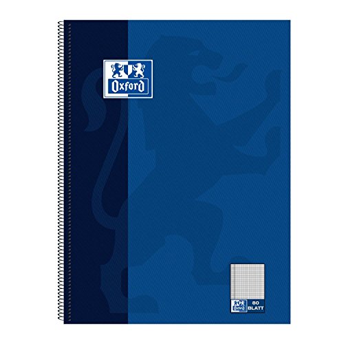Oxford 100050358 Collegeblock, A4+, kariert/Rand, 80 Blatt, 90 g/m²Optik Paper, 20er-Pack, dunkelblau Oxford 100050358 Collegeblock, A4+, kariert/Rand, 80 Blatt, 90 g/m²Optik Paper, 20er-Pack, dunkelblau