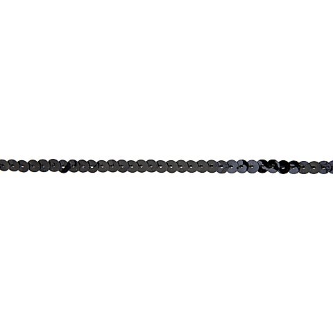 Paillettenband, schwarz, Breite: 6 mm, Länge: 3 m