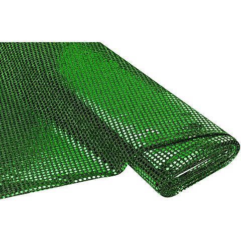Paillettenstoff "Gloss", grün/schwarz, 6 mm Ø, 135 cm breit