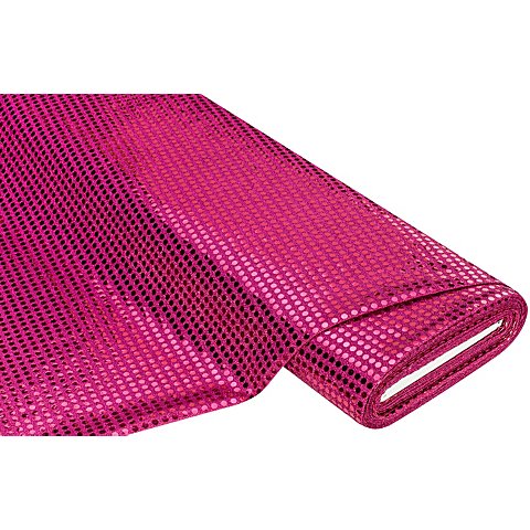 Paillettenstoff "Gloss", pink, 6 mm Ø, 135 cm breit