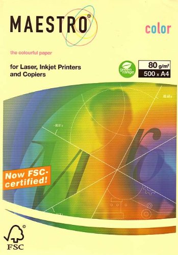 Papier Color A4 80g 500Bl Maestro gelb Papier Color A4 80g 500Bl Maestro gelb