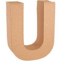 Papp-Buchstabe - Buchstabe "U" von Braun