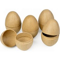 Pappmaché-Eier, teilbar, 5 Stück von Braun