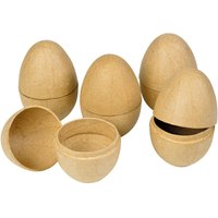 Pappmaché-Eier, teilbar, 5 Stück Pappmaché-Eier, teilbar, 5 Stück von décopatch