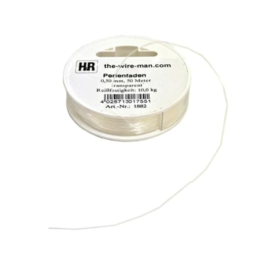 Perlenfaden Nylonfaden Faden transparent 0,5mm 50m - Nylon - Durchsichtig - 1882 - Handarbeit, Dekoration Perlenfaden Nylonfaden Faden transparent 0,5mm 50m - Nylon - Durchsichtig - 1882 - Handarbeit, Dekoration