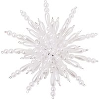 Perlenstern-Komplettset "White Snowflake" von Weiß