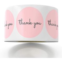 Pink Paper Label Stickers Foil Thank You Wedding Stickers Scrapbooking 1inch 50pcs Envelope Seals Handmade Stationery Sticker