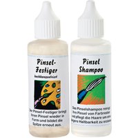 Pinsel-Shampoo und Festiger, je 50 ml Pinsel-Shampoo und Festiger, je 50 ml von Durchsichtig