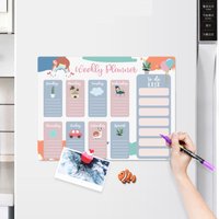 Plan Notepad Magnetic Planner Sticker Cartoon TO DO LIST Grocery List Magnetic Fridge Sticker Whiteboard Work Plan Menu