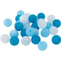 Polaris-Perlen-Mix, 10mm, 30 Stück - Blau von Blau