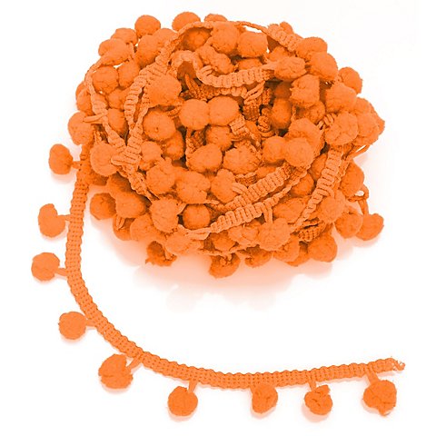 Pompon-Borte, orange, 20 mm, 5 m Pompon-Borte, orange, 20 mm, 5 m