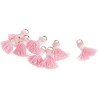 Quaste mit Öse, 8 Stück, 15 mm - Rosa Quaste mit Öse, 8 Stück, 15 mm - Rosa