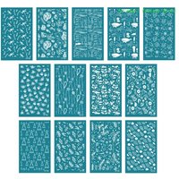 R3MA Geometric Silk Screen Stencils for Printing on Clay Fabric Paper Clay Earrings Jewelry Making Decorations DIY Scrapbook