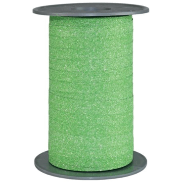 Ringelband - 10 mm x 100 m Glitter grün.