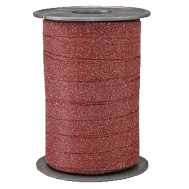 Ringelband - 10 mm x 100 m Glitter rot.