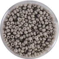 Rocailles, satte Farben, 2,6mm - Hellgrau Rocailles, satte Farben, 2,6mm - Hellgrau