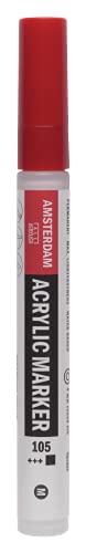 Royal Talens Amsterdam Marker - Titanweiß 3-4 mm Spitze - brillante Acrylfarbe in tollen Farbtönen