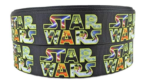 S Wars Movie Title Logo 1" Wide Repeat Ribbon Sold in Yard Lots (3 Yards)