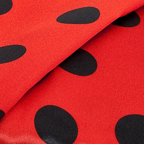 Satin Tupfen, rot/schwarz Satin Tupfen, rot/schwarz