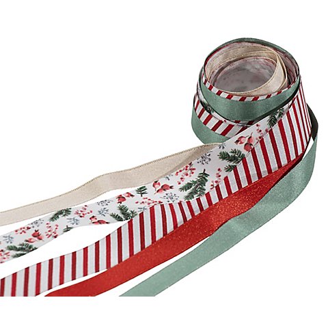 Satinbänderpaket "Weihnachten", 15–25 mm, 5x 2 m Satinbänderpaket "Weihnachten", 15–25 mm, 5x 2 m von buttinette