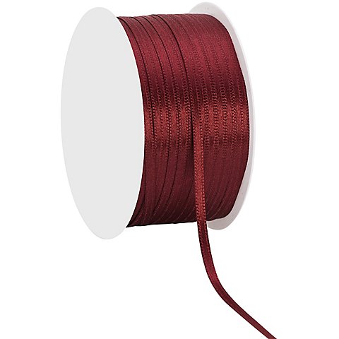 Satinband, bordeaux, 3 mm, 50 m Satinband, bordeaux, 3 mm, 50 m