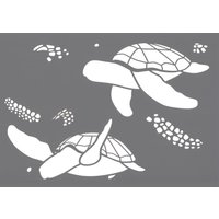 Schablone "Meeresschildkröten" von Grau