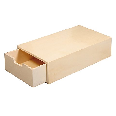 Schatulle aus Holz, mit ausziehbarem Innenfach Schatulle aus Holz, mit ausziehbarem Innenfach