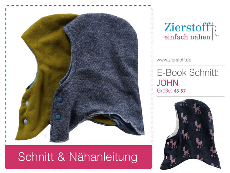 Schlupfmütze mit Knöpfen ""JOHN"", Gr. 45-57 Schlupfmütze mit Knöpfen ""JOHN"", Gr. 45-57