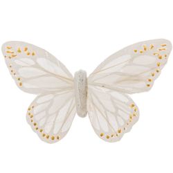 Schmetterling mit Clip 12cm weiß von idee. Creativmarkt