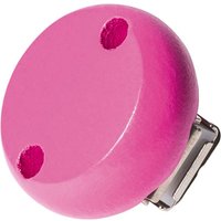 Schnullerketten Holzclip - Pink von Pink